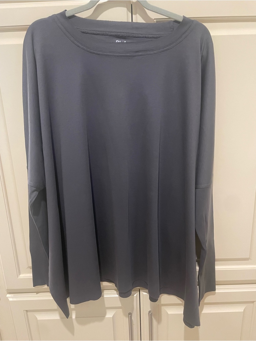 Relaxed Long Sleeve Swing Top - Slate Gray